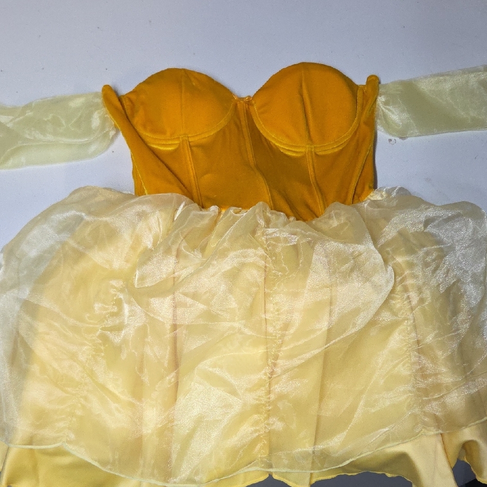Dolls Kill Dress Disney Princess Sexy Belle Yellow Halloween Costume Sz L